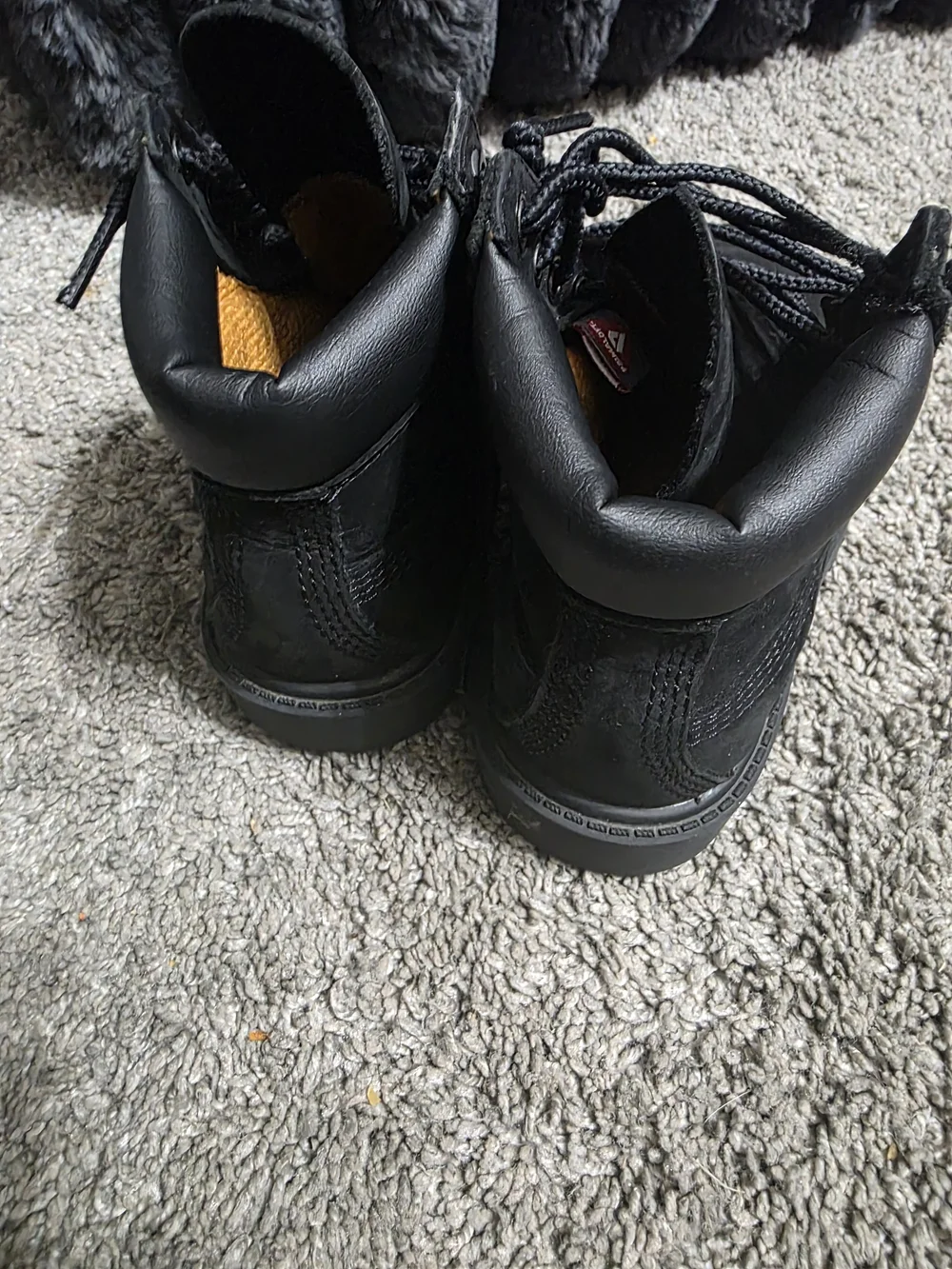 Timberland Kids Black Lace-Up Work Boots